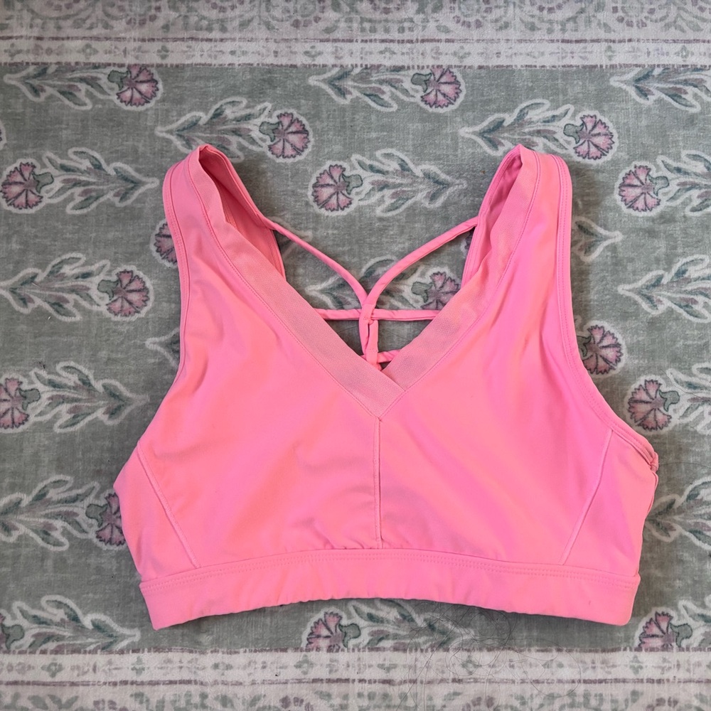 Avia Pink Sports Bra with Strappy Back
